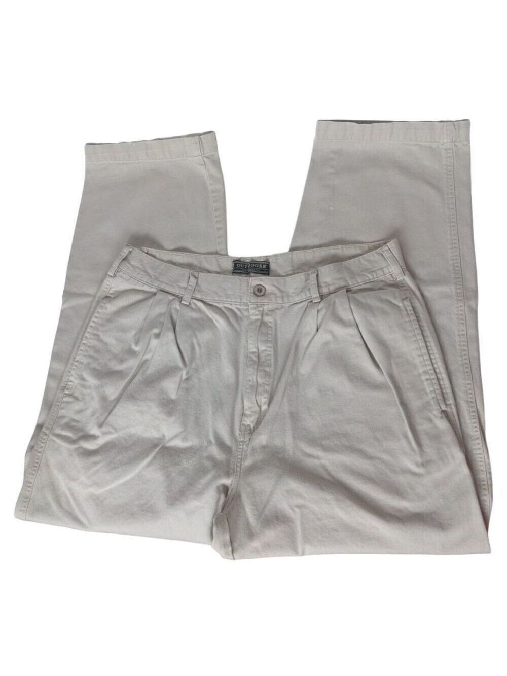 Outrigger Men's Beige Tapered Casual Pants 36x32